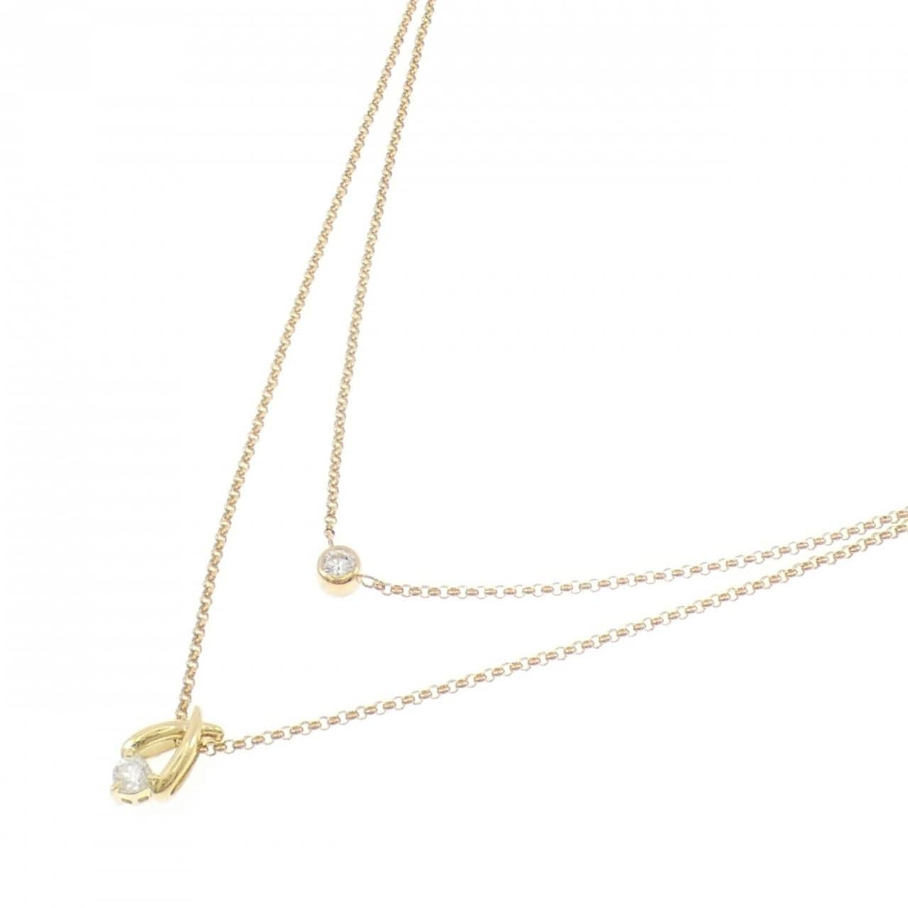 K18YG ダイヤモンド ネックレス 0.155CT