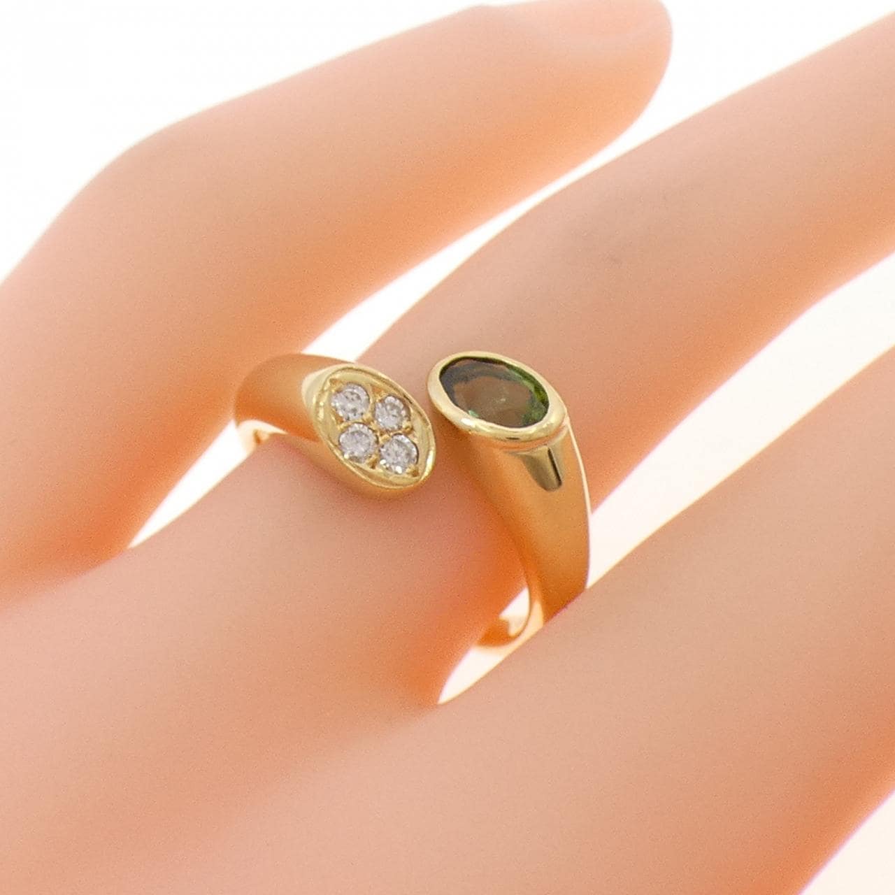 K18YG トルマリン リング