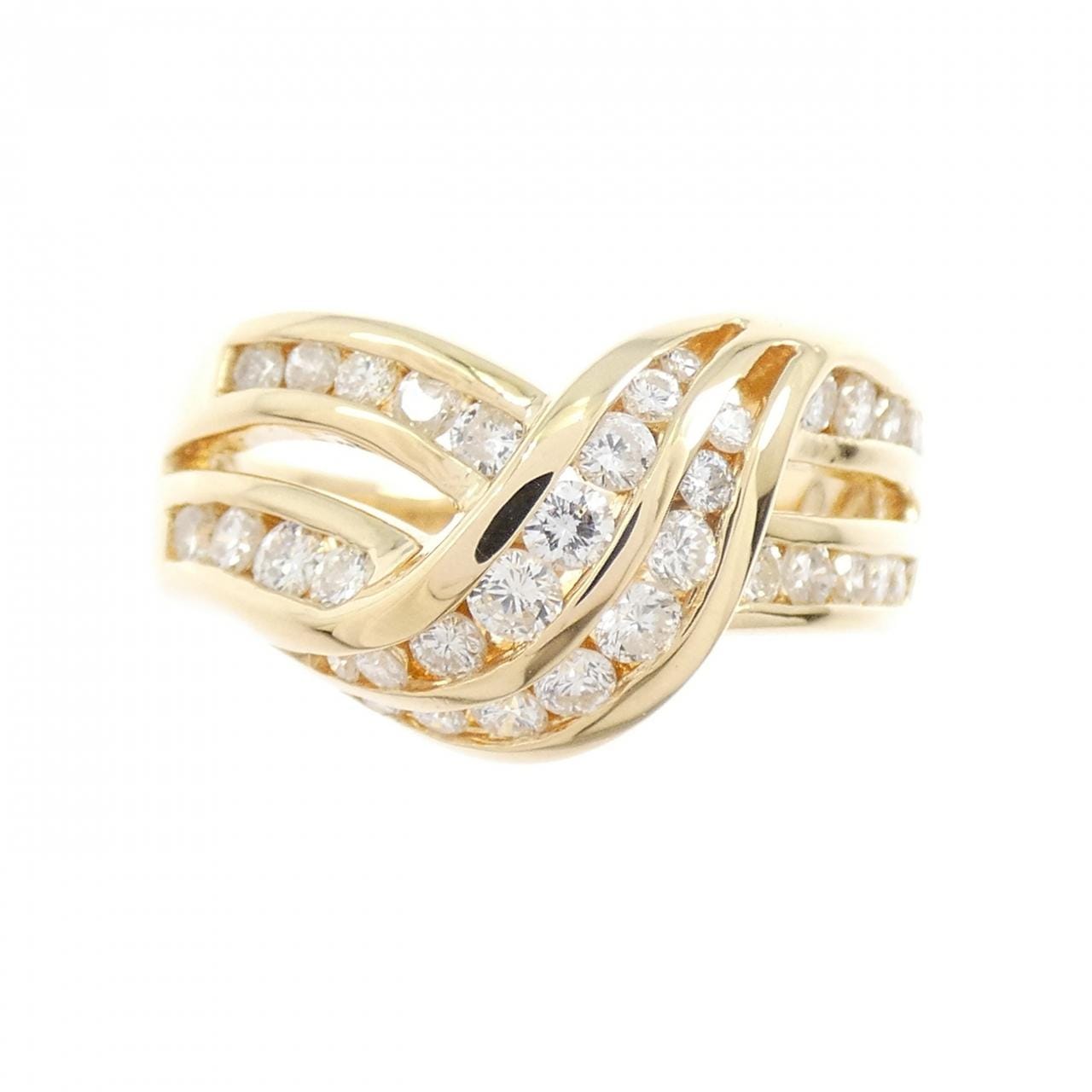 K18YG ダイヤモンド リング 0.75CT