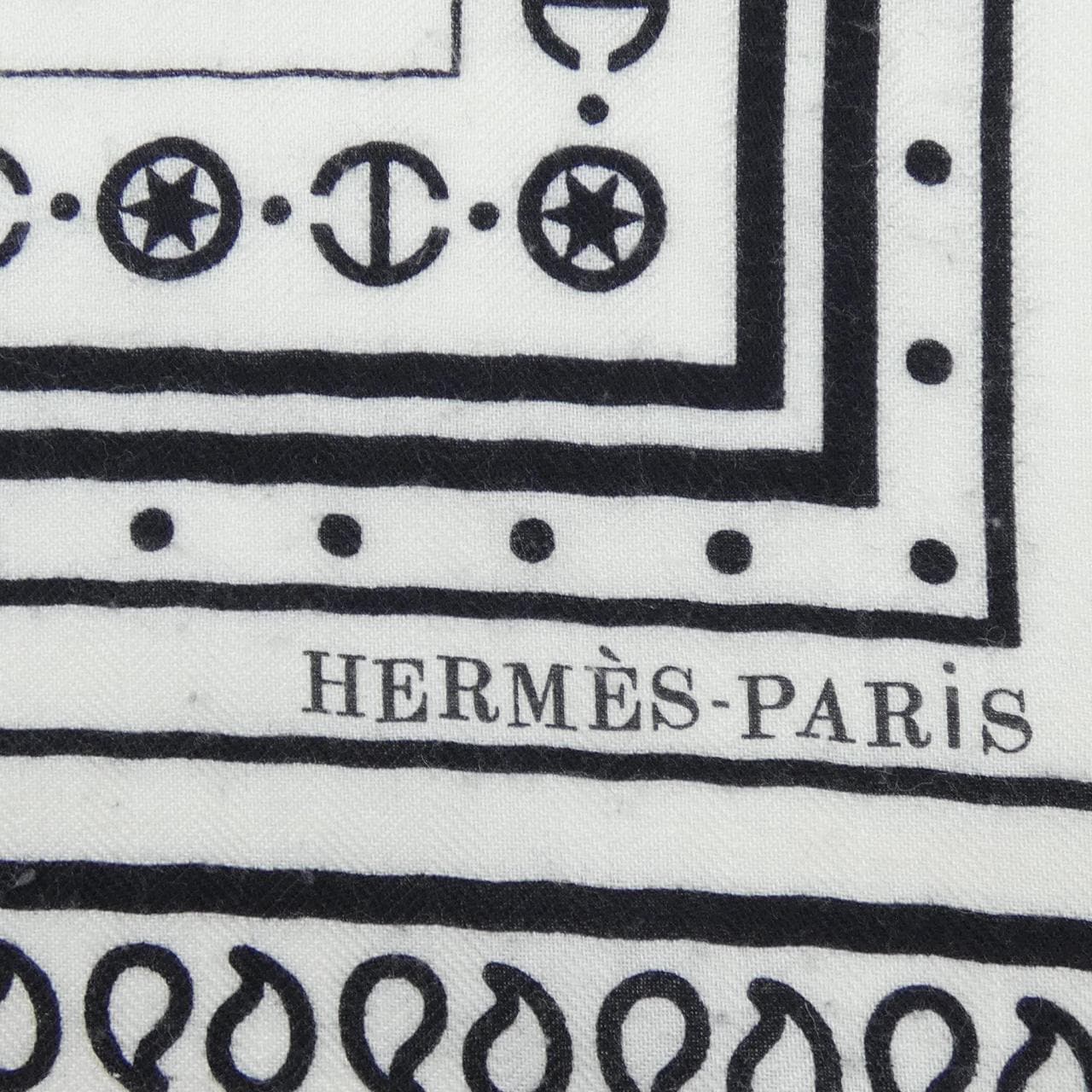 HERMES HERMES TATOUAGES MARINS BANDANA H243374S Callegian 140 Shawl