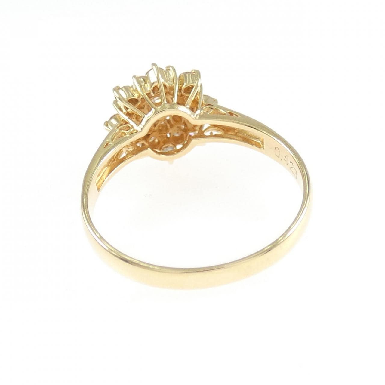 K18YG ダイヤモンド リング 0.423CT