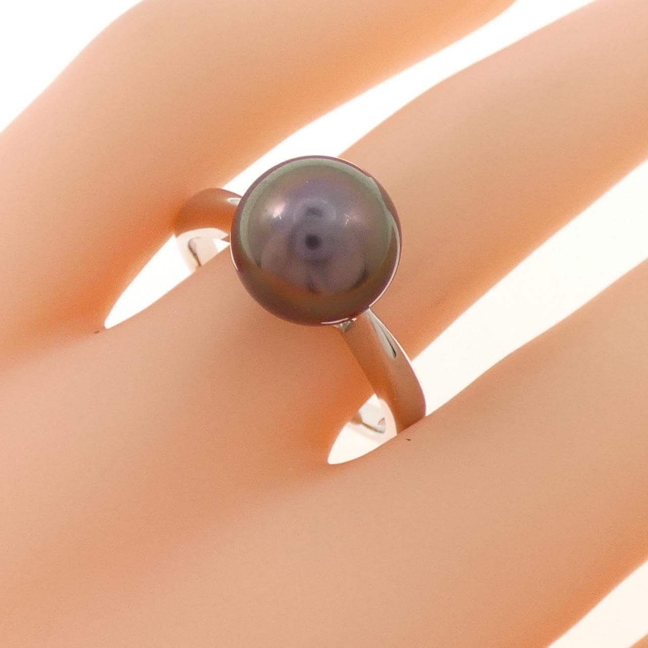 PT900 黒蝶パール リング 10mm