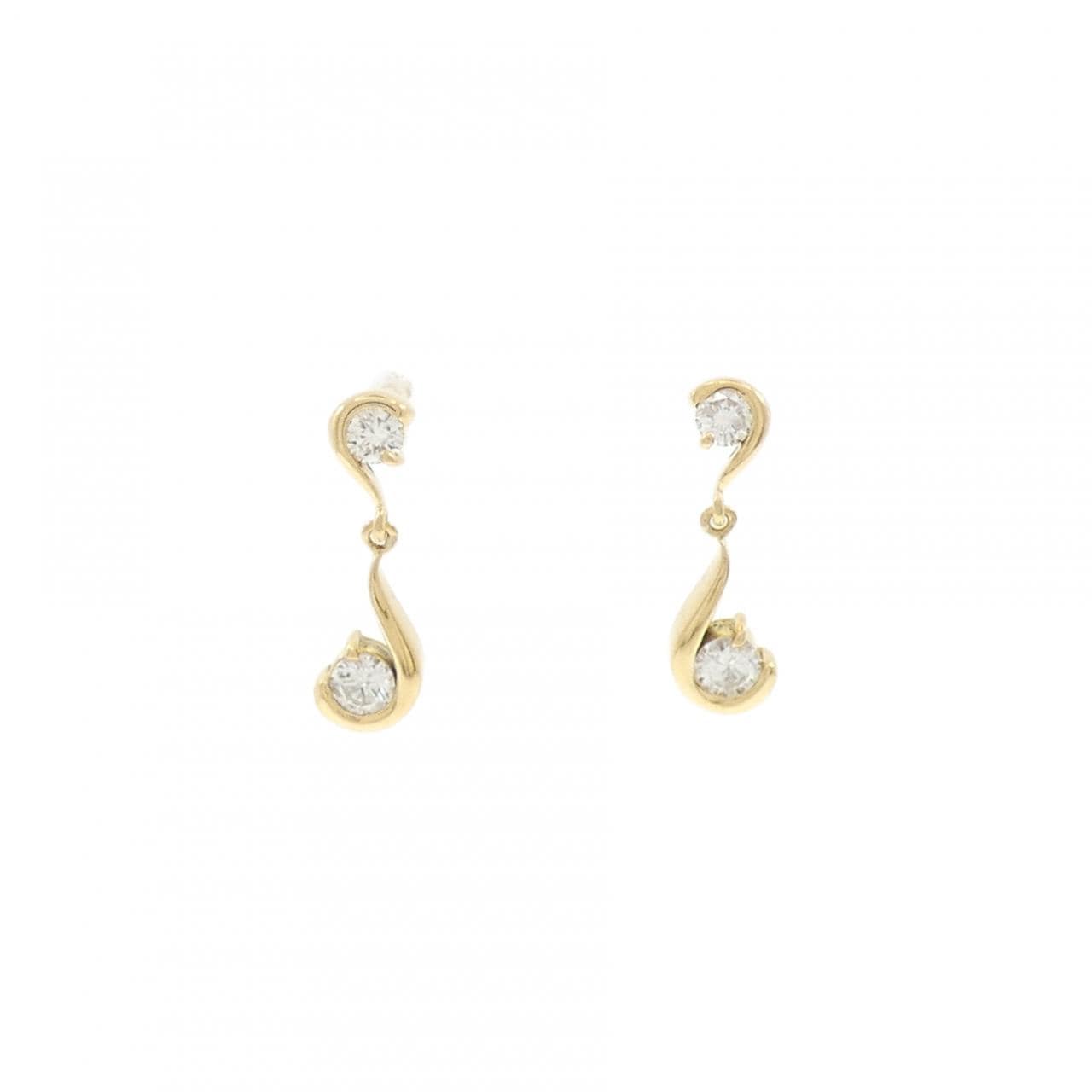 K18YG ダイヤモンド ピアス 0.30CT