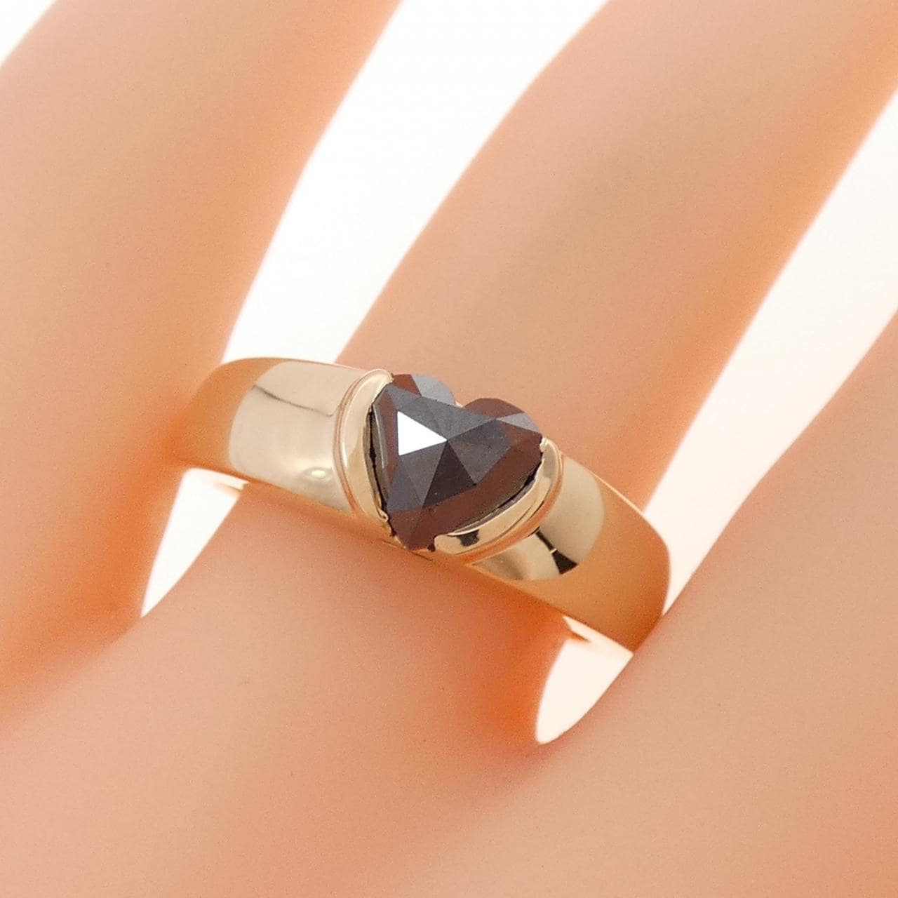K18PG ハート ダイヤモンド リング 1.02CT