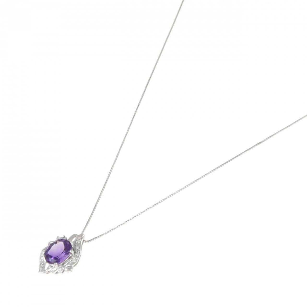 K18WG アメジスト ネックレス 1.67CT