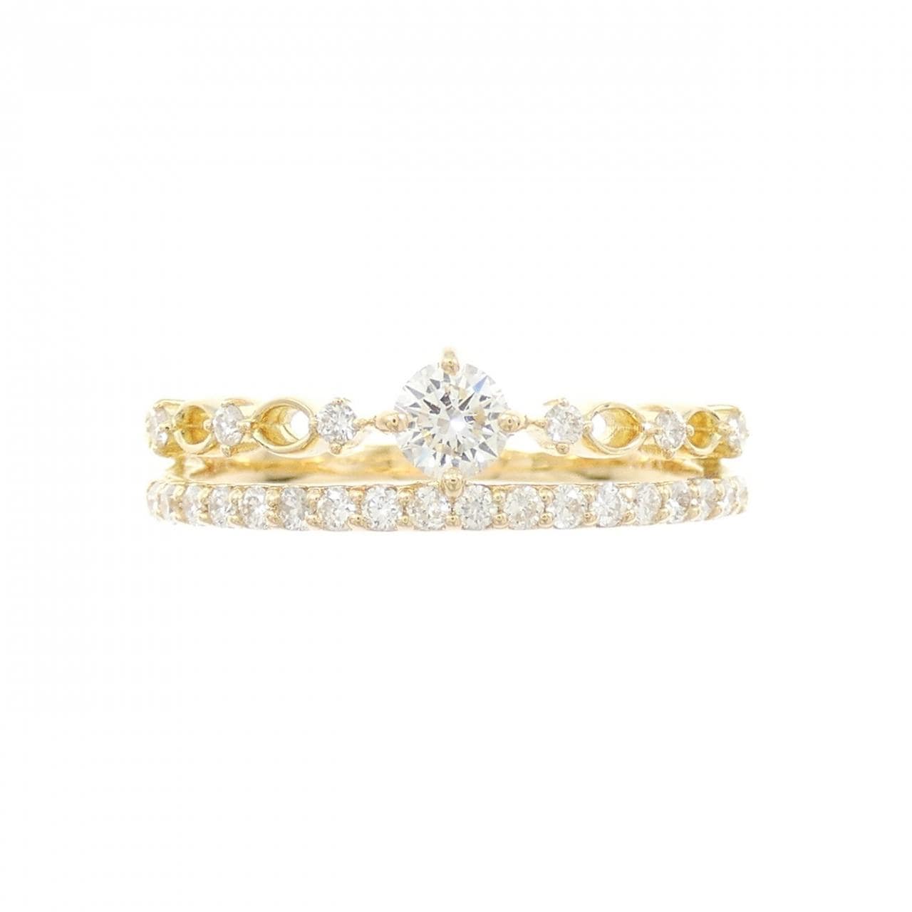 【リメイク】K18YG ダイヤモンド リング 0.40CT