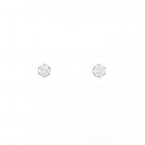 PT900 ソリティア ダイヤモンド ピアス 0.18CT