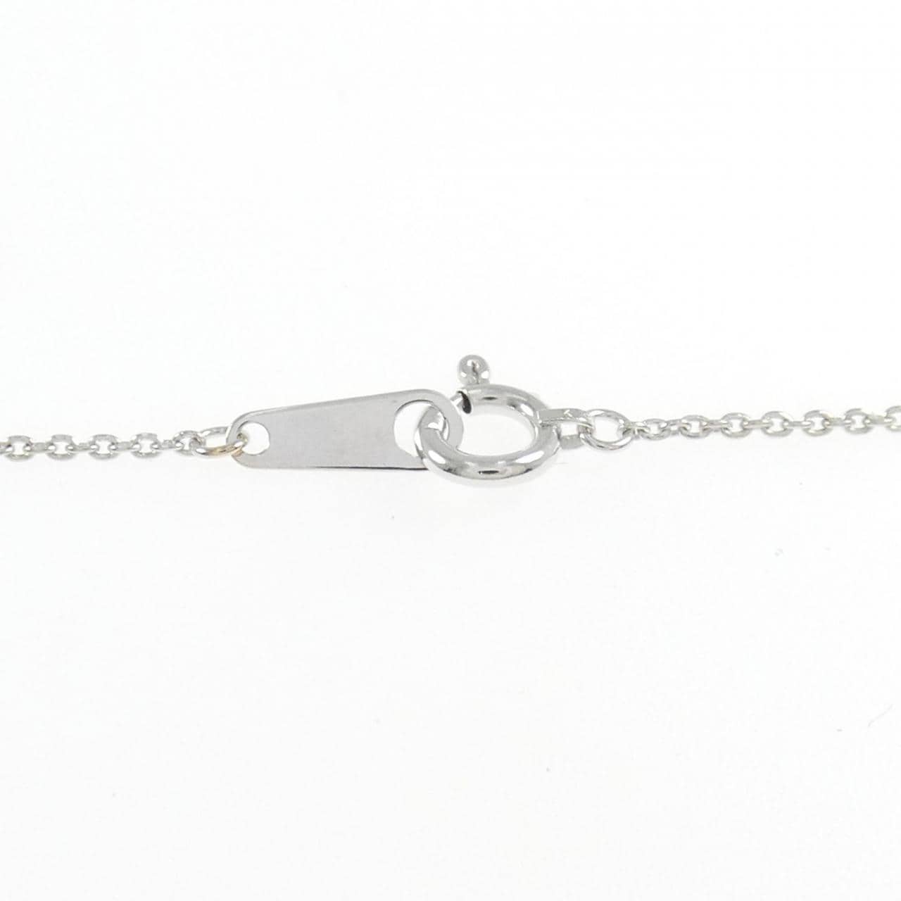 K18WG ホースシュー ダイヤモンド ネックレス 0.22CT