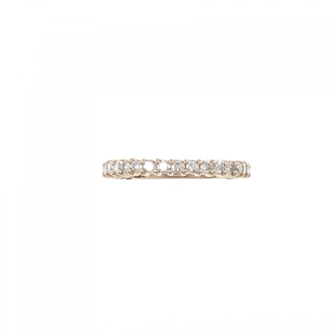 K18PG ハーフエタニティ ダイヤモンド リング 0.54CT