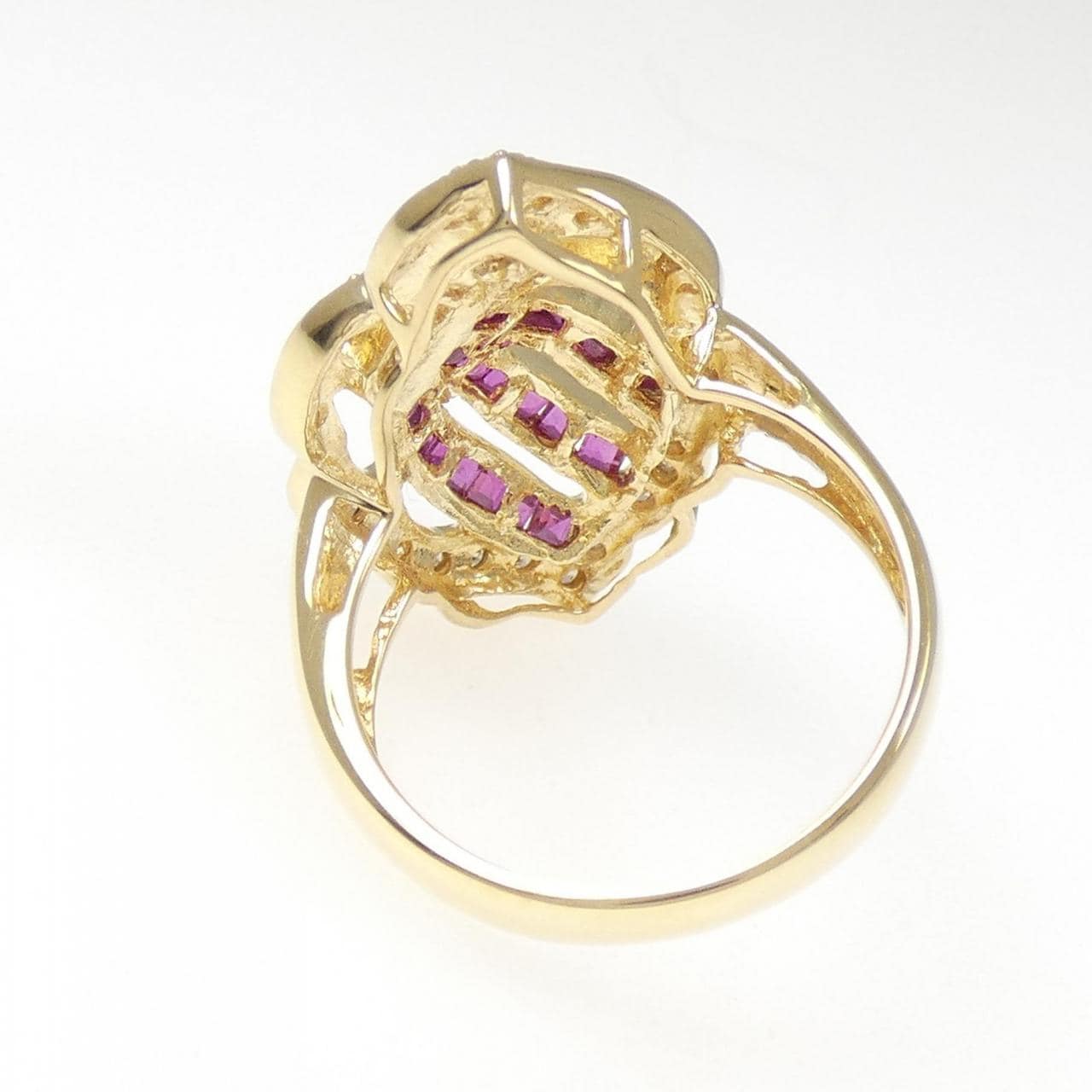 K18YG ルビー リング 0.76CT