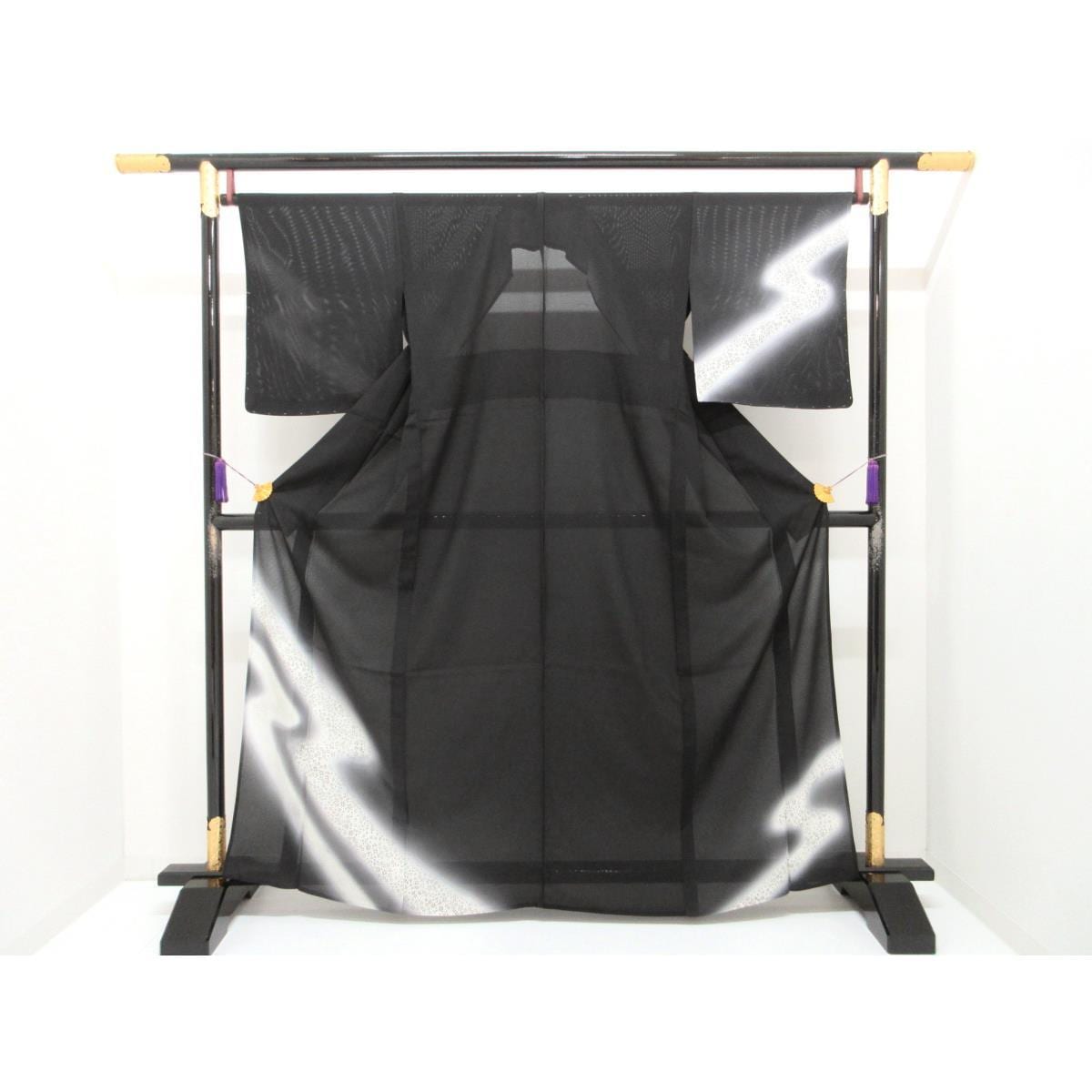 【未使用品】単衣　駒絽訪問着　友禅加工ボカシ染
