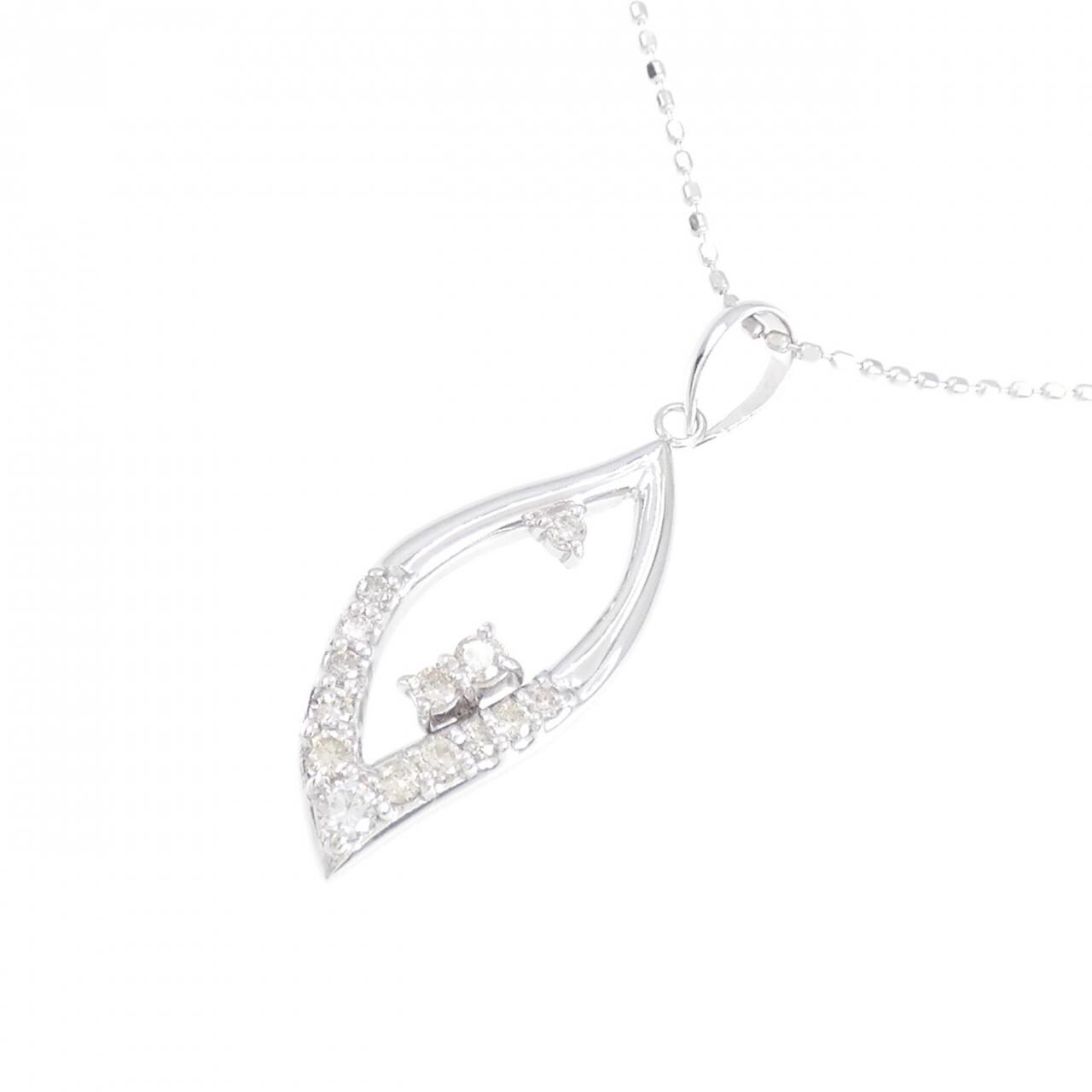 K18WG ダイヤモンド ネックレス 0.2CT