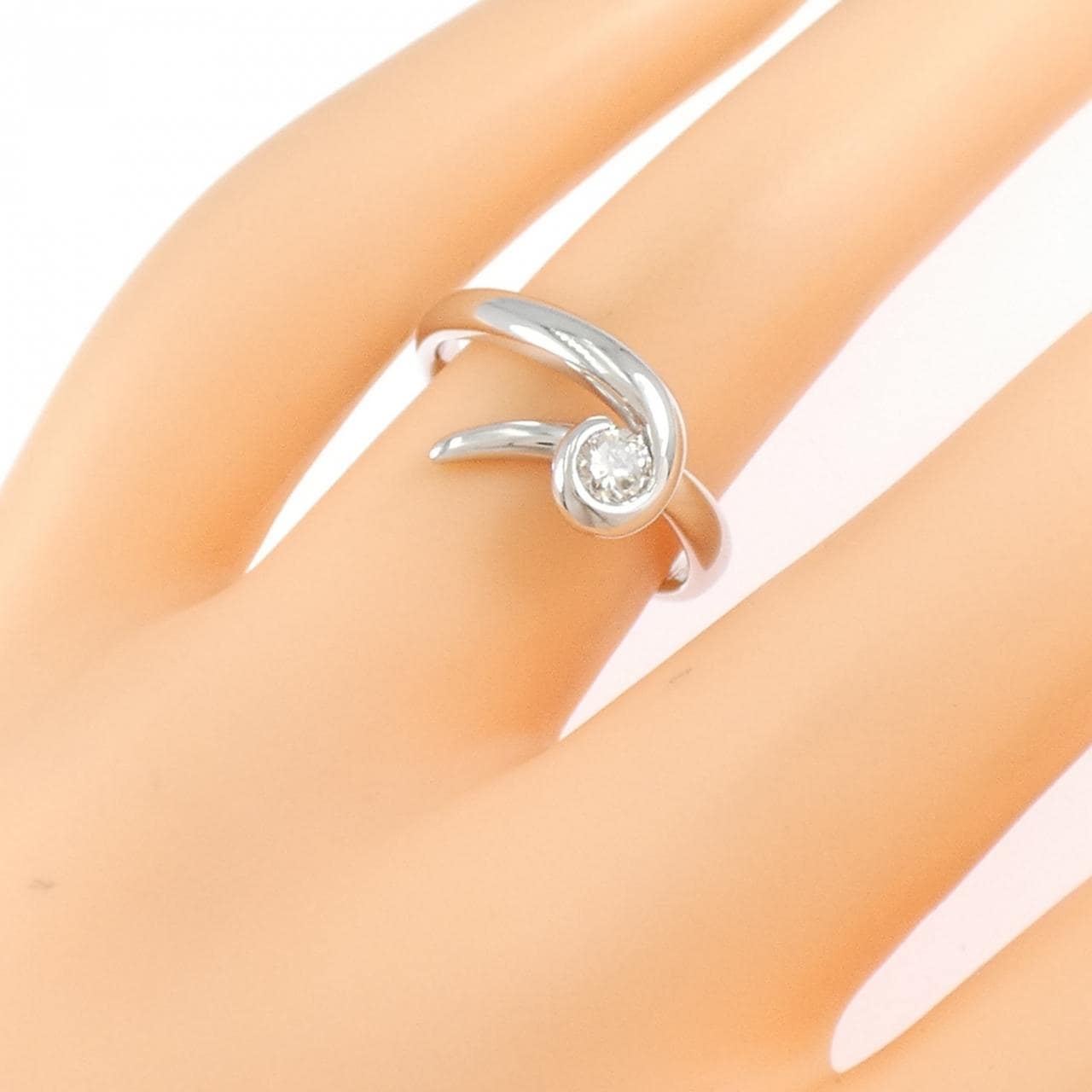 K18WG ダイヤモンド リング 0.21CT