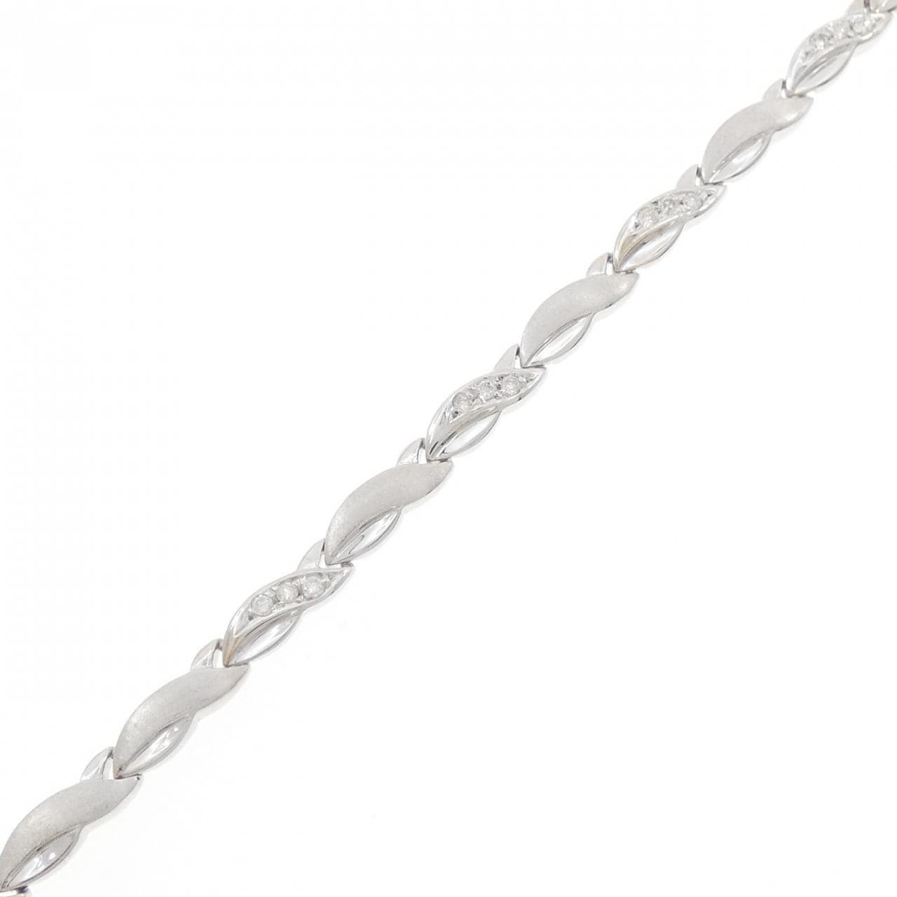 K18WG ダイヤモンド ブレスレット 0.15CT