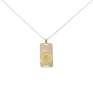 K18YG(枠) コイン ネックレス