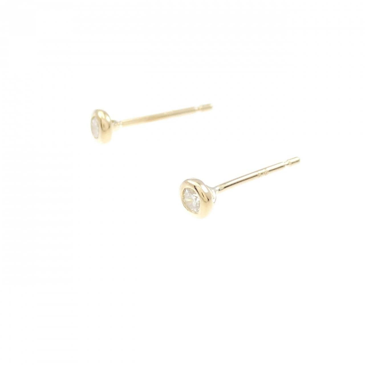 [Remake] K18YG solitaire Diamond earrings 0.10CT