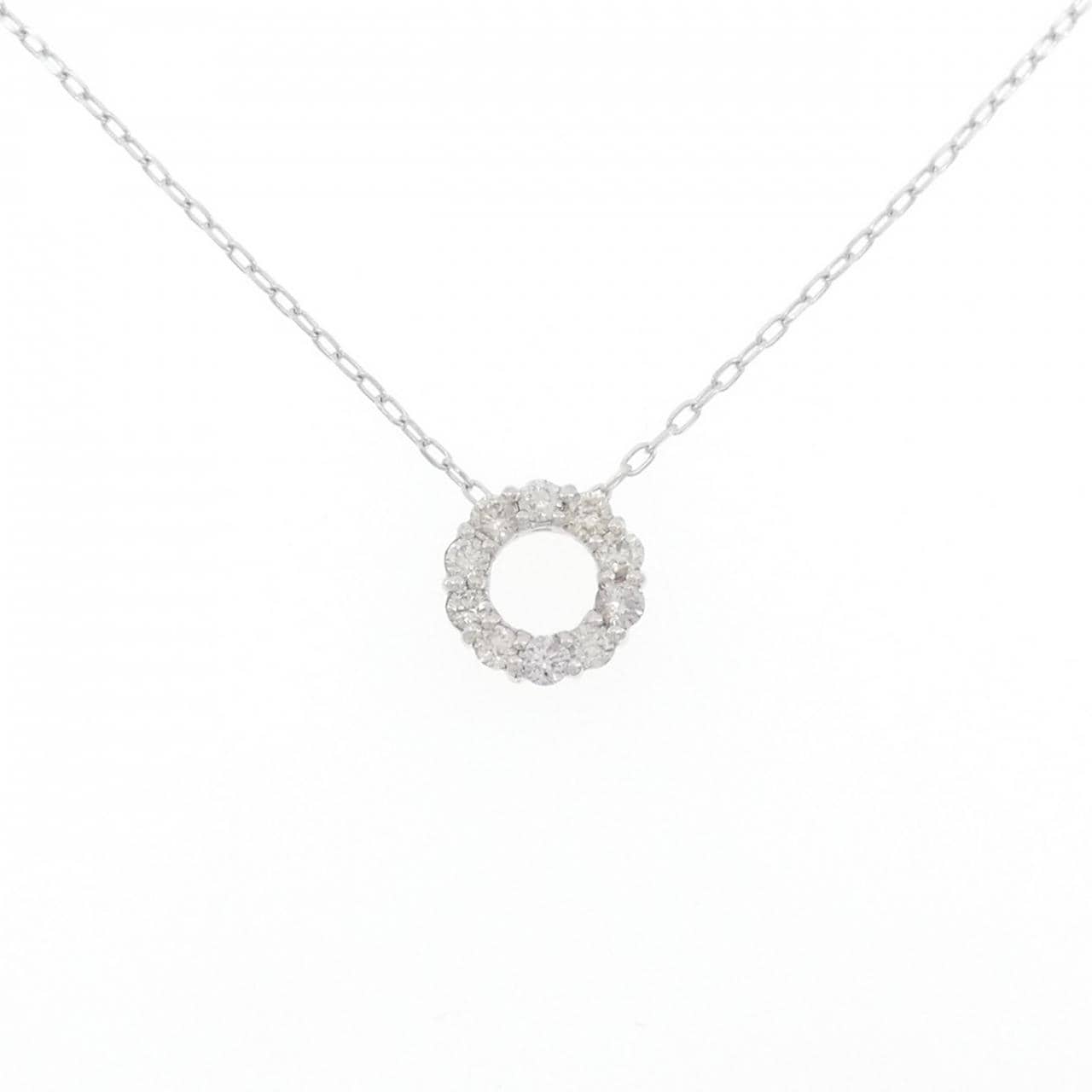 K18WG ダイヤモンド ネックレス 0.30CT
