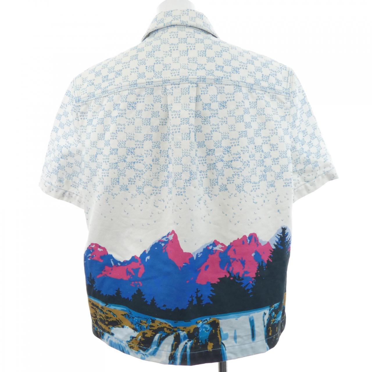 ルイヴィトン LOUIS VUITTON ランドスケープショートスリーブデニムシャツ HNS18WNW3 S/Sシャツ