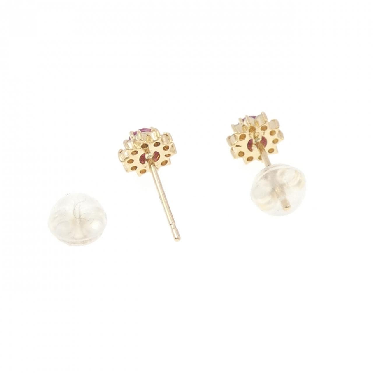 K18YG ルビー ピアス