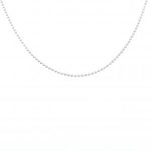 K18WG ボール チェーンネックレス