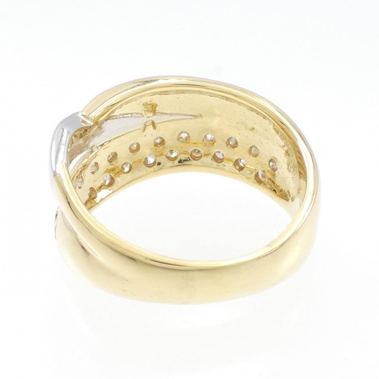 K18YG/PT ダイヤモンド リング 0.52CT