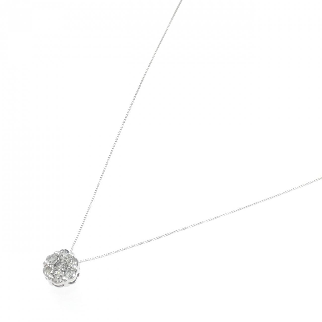 K10WG ダイヤモンド ネックレス 0.5CT