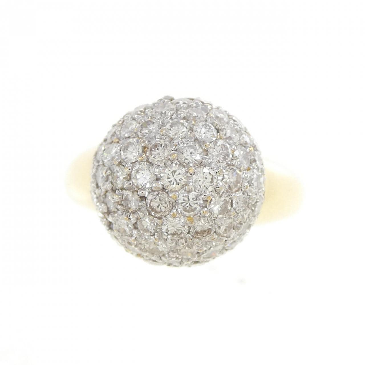 750YG/750WG ダイヤモンド リング 1.91CT