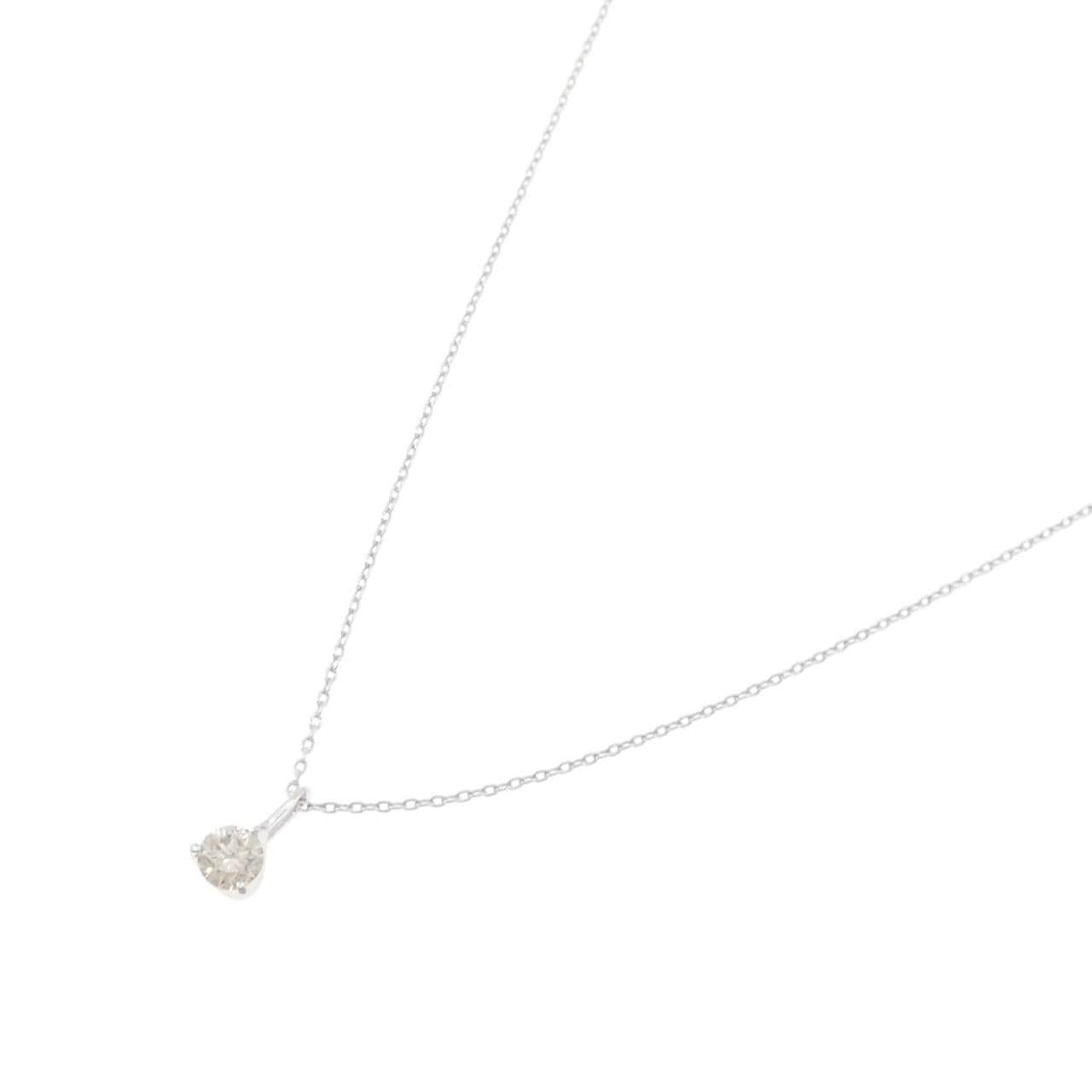 K18WG单钻钻石项链 0.30 克拉