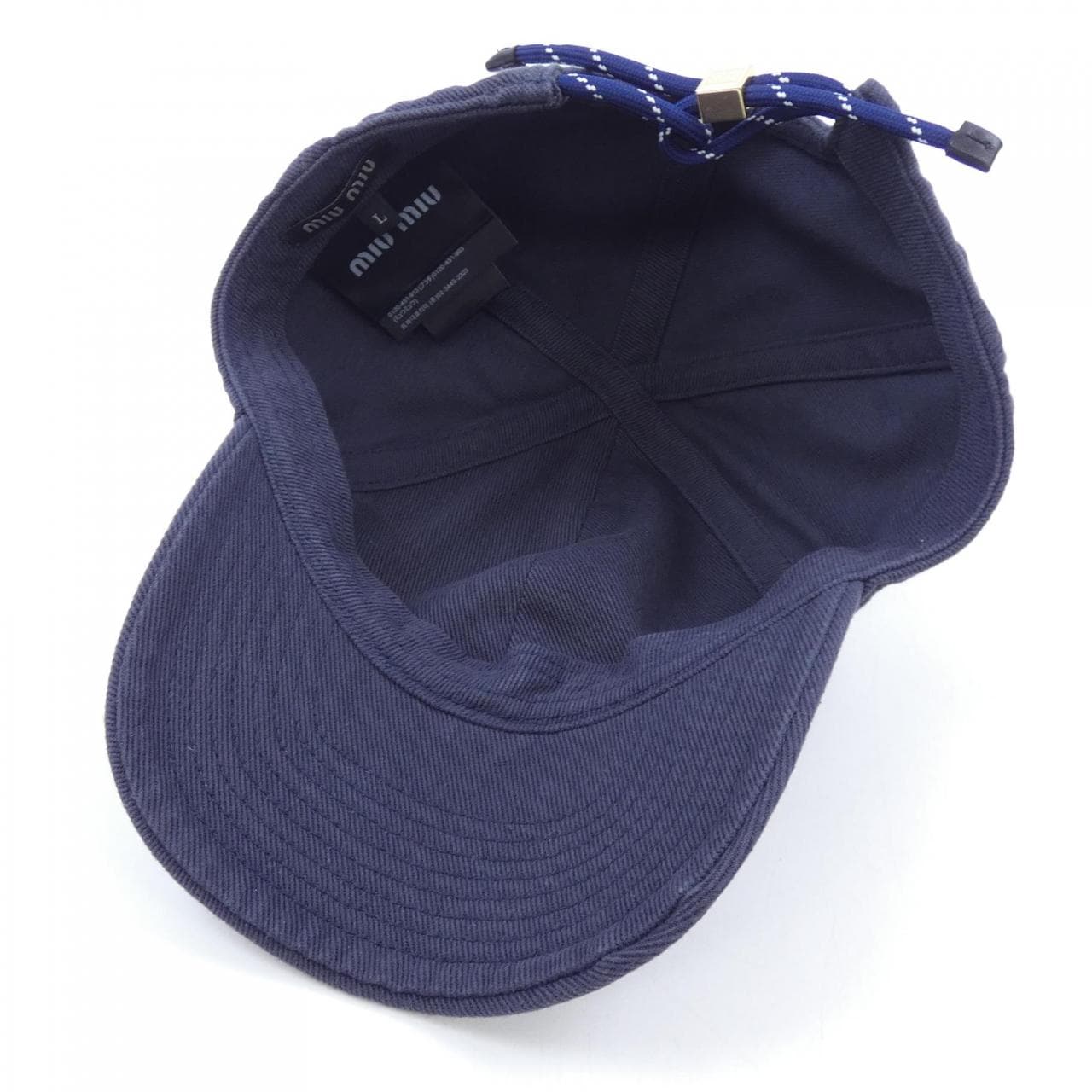 ミュウミュウ MIU MIU デニムベースボールキャップ 5HC369 2CR1 キャップ