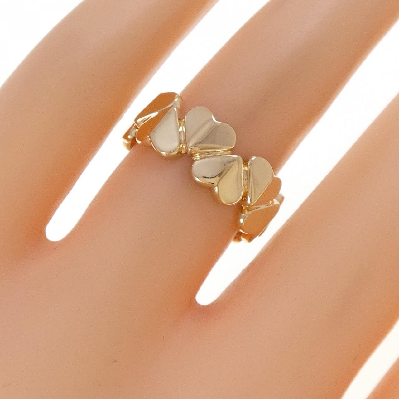 K18YG ハート リング