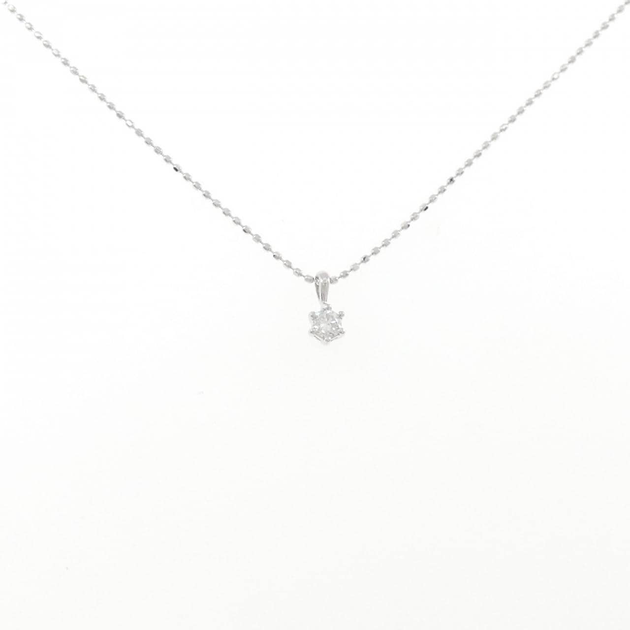 K10WG ダイヤモンド ネックレス 0.1CT