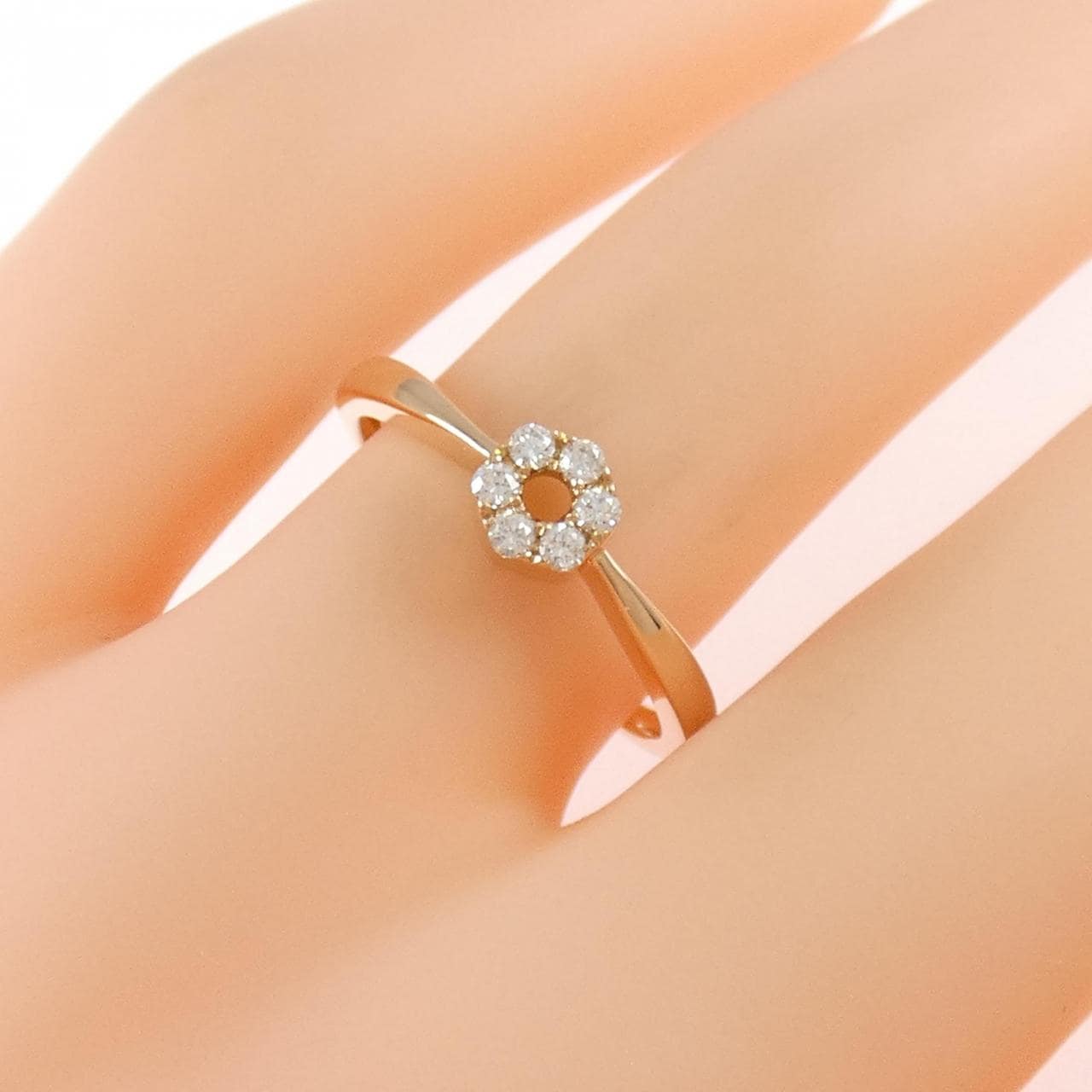 K18PG ダイヤモンド リング 0.09CT