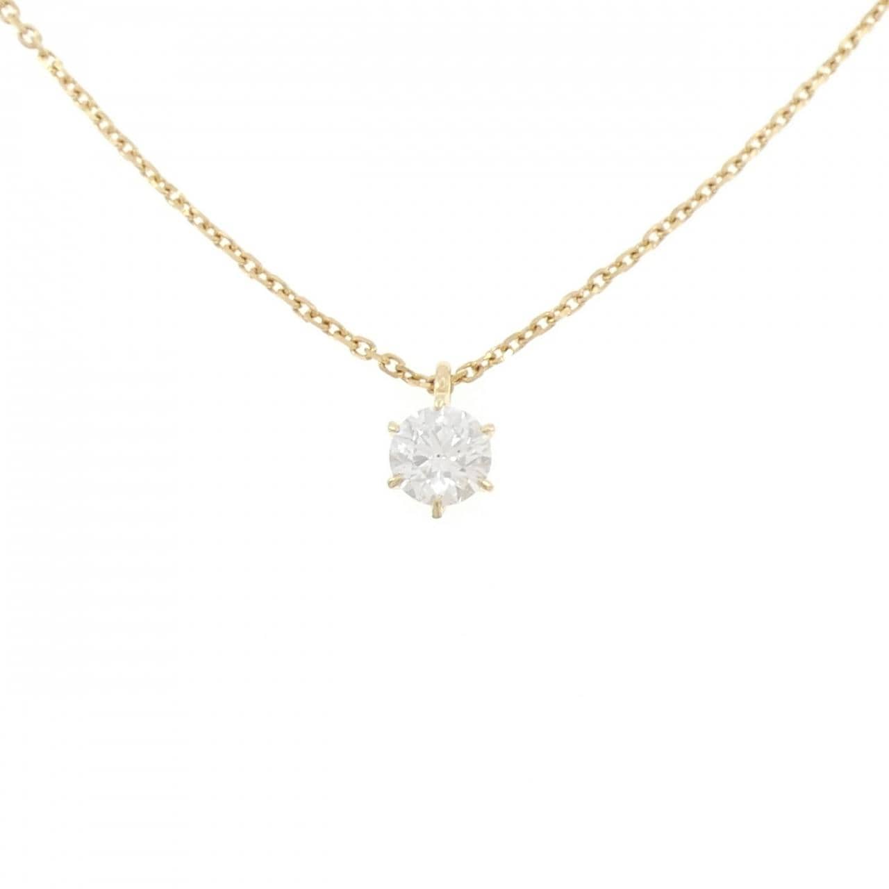 K18YG ダイヤモンド ネックレス 0.822CT D SI1 3EXT H&C