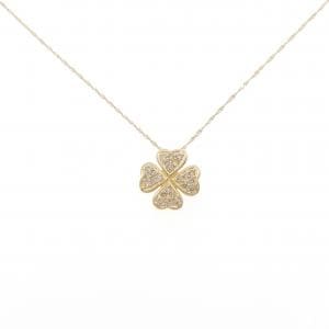 K18YG クローバー ダイヤモンド ネックレス 0.50CT
