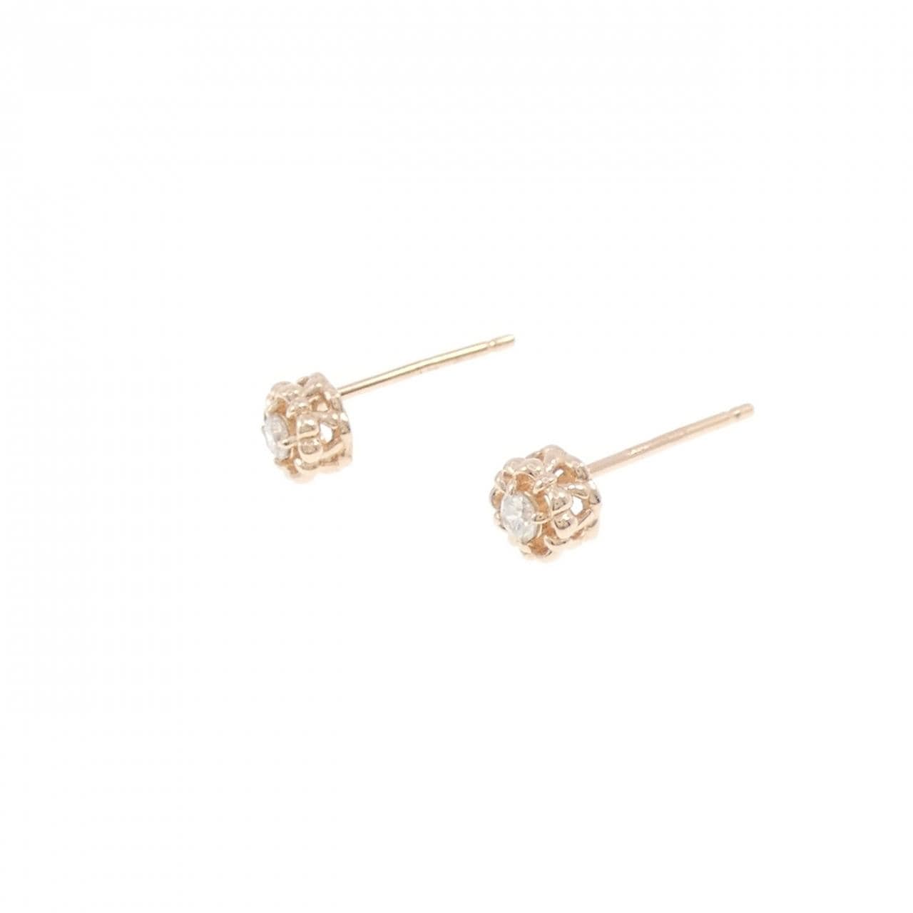 K10PG ダイヤモンド ピアス 0.06CT