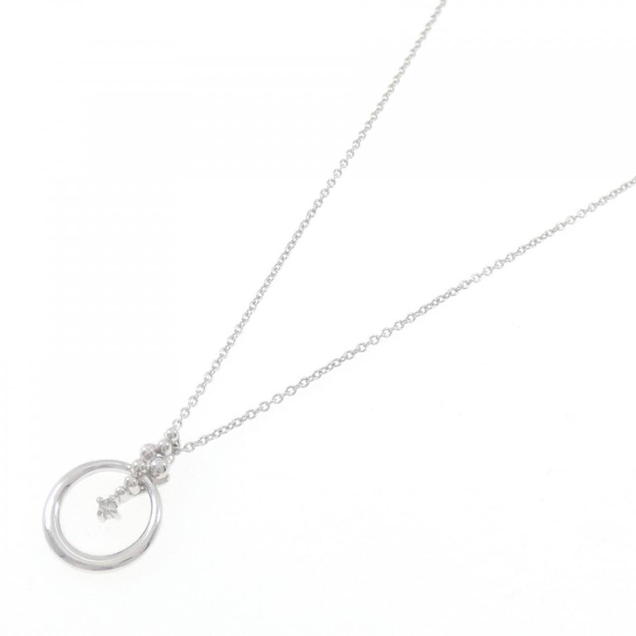 K10WG ダイヤモンド ネックレス 0.01CT
