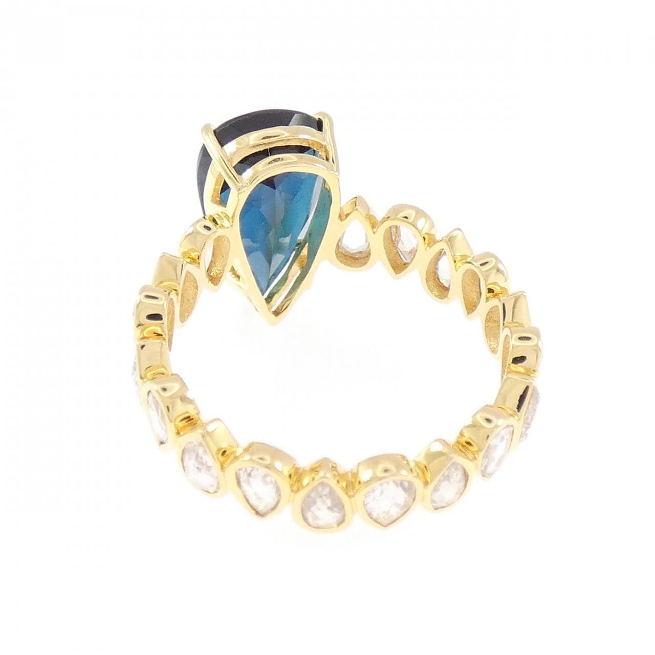 【新品】K18YG フルエタニティ トルマリン リング 3.11CT