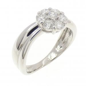 PT900 フラワー ダイヤモンド リング 0.46CT