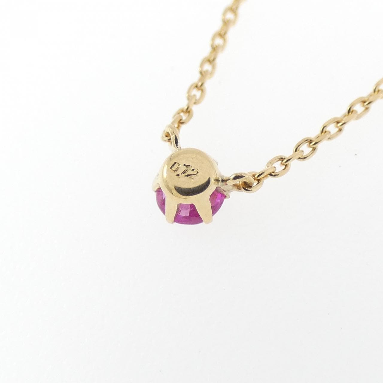 K18YG ルビー ネックレス 0.12CT