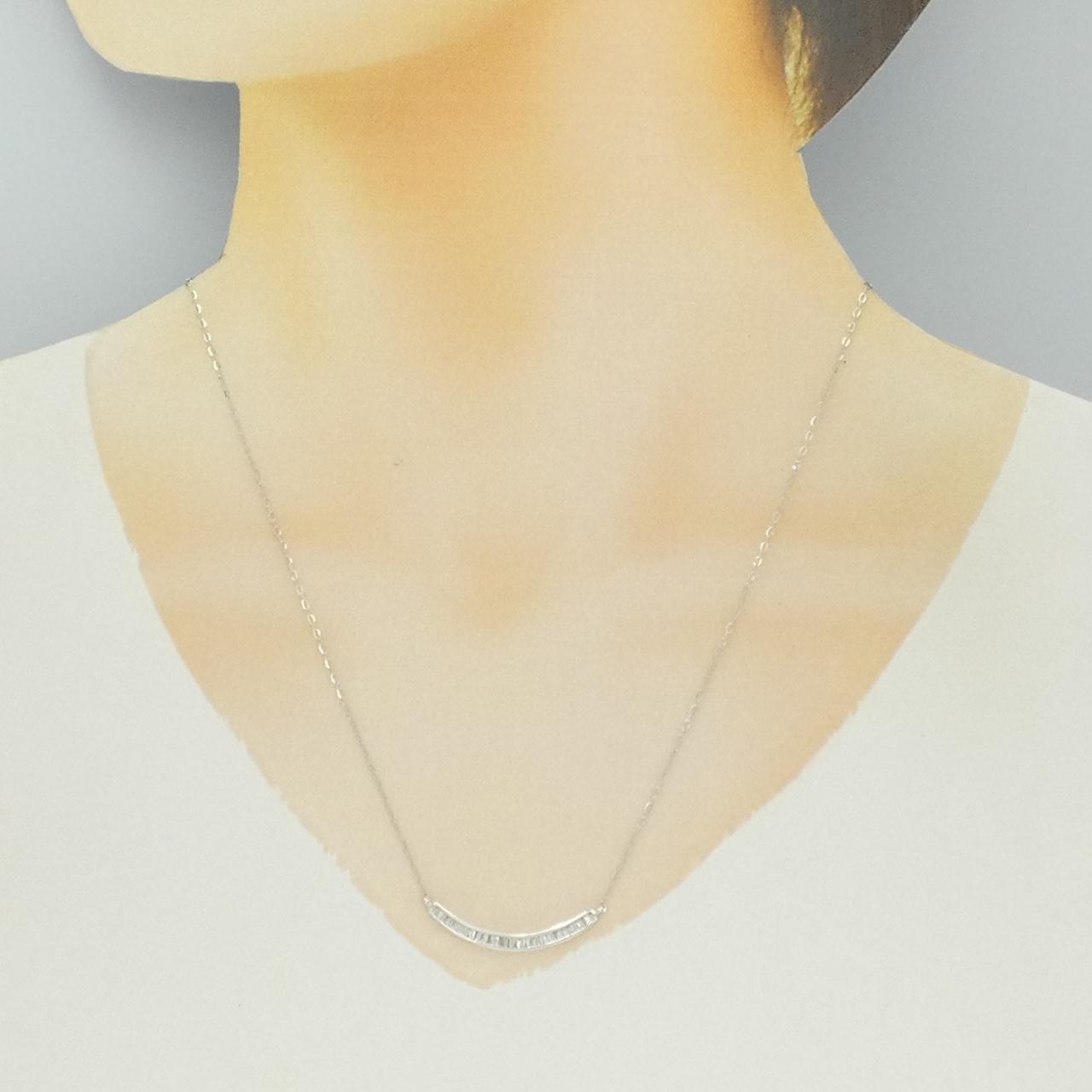 K18WG ダイヤモンド ネックレス 0.20CT