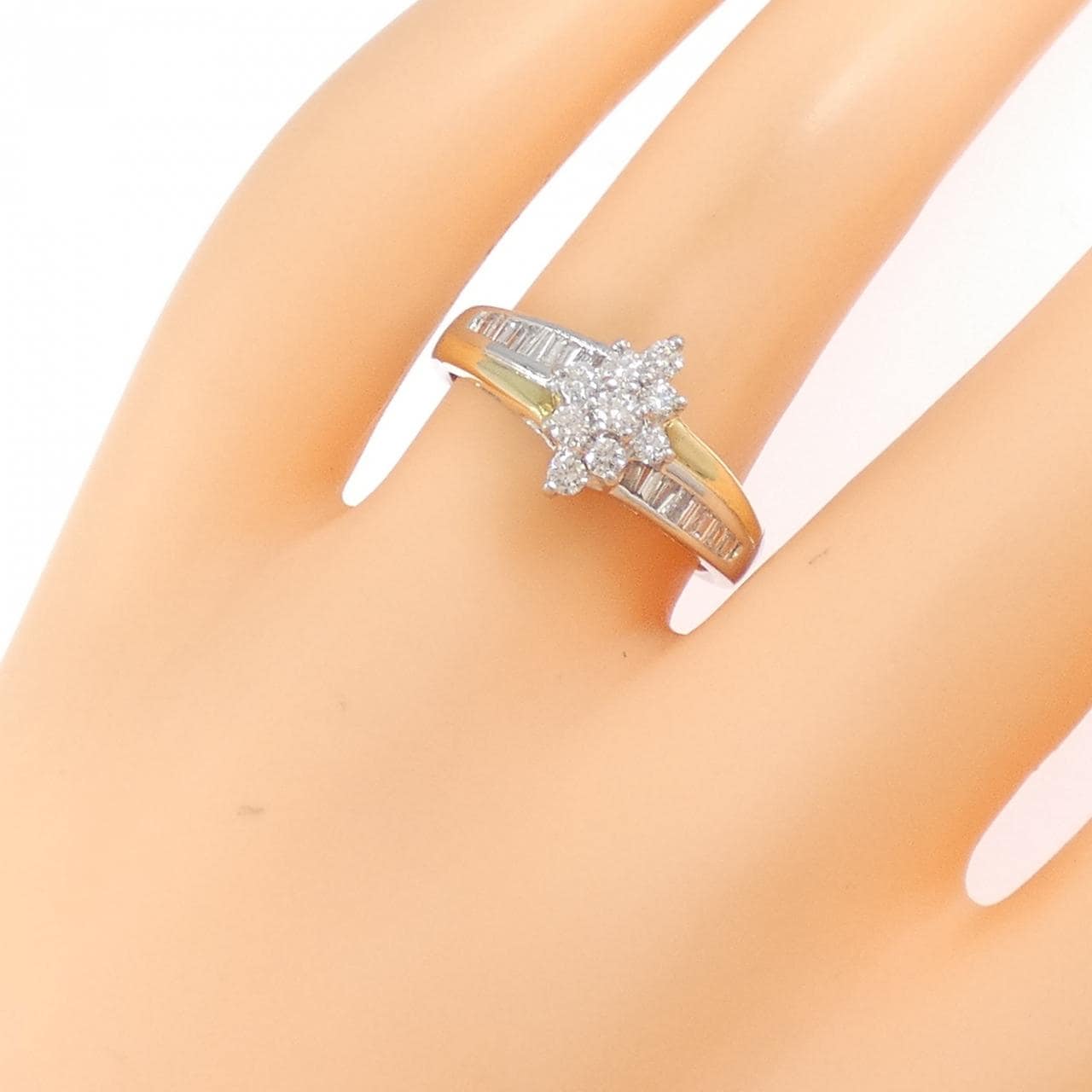 PT900/K18YG ダイヤモンド リング 0.52CT