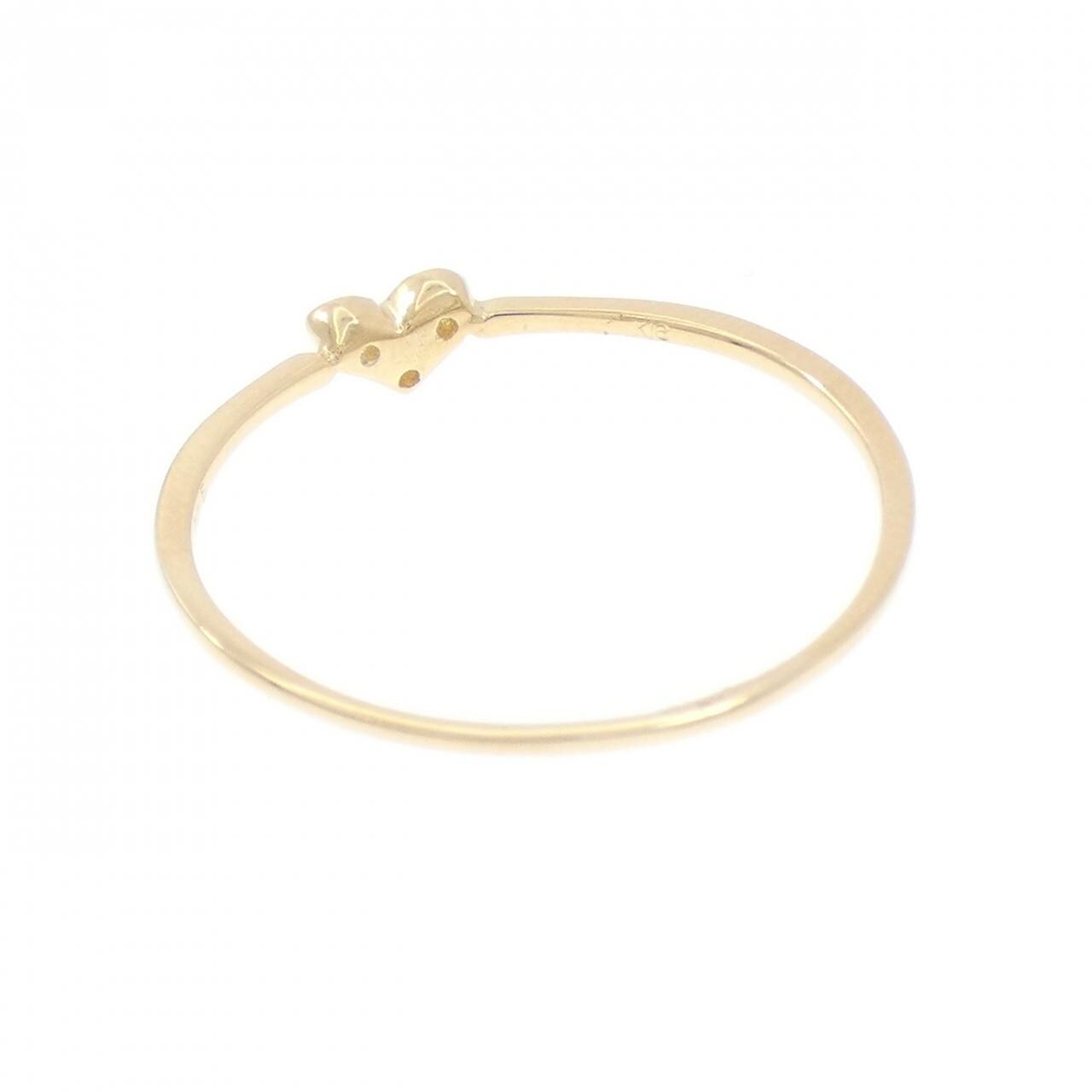 【リメイク】K18YG ハート ダイヤモンド リング 0.05CT