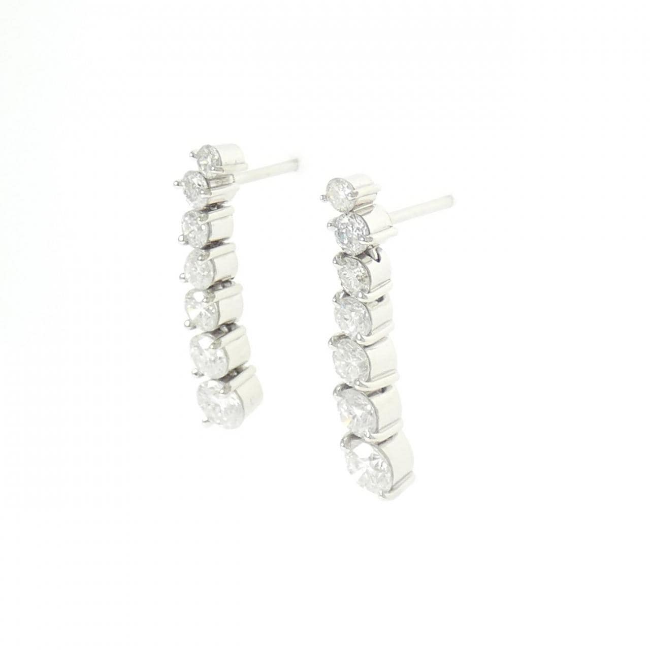 PT900 Diamond Earrings 2.013CT