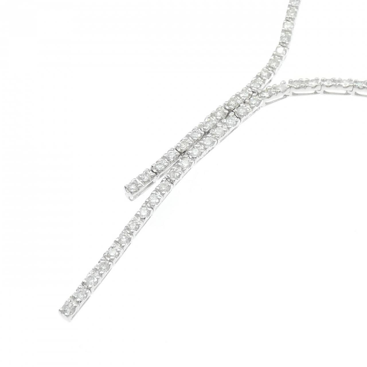 K18WG ダイヤモンド ネックレス 2.00CT