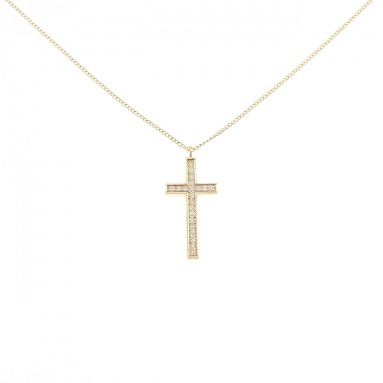 エテ クロス ダイヤモンド ネックレス 0.08CT
