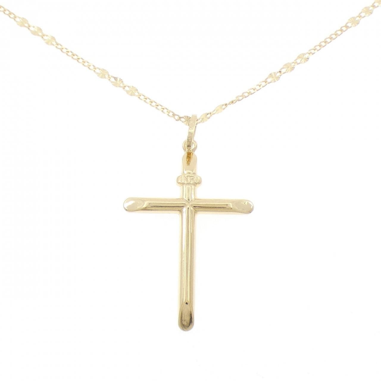 750YG クロス ネックレス