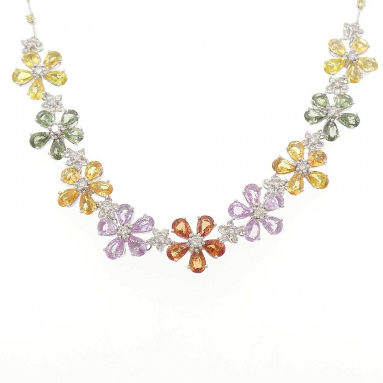 750WG サファイヤ ネックレス 23.58CT