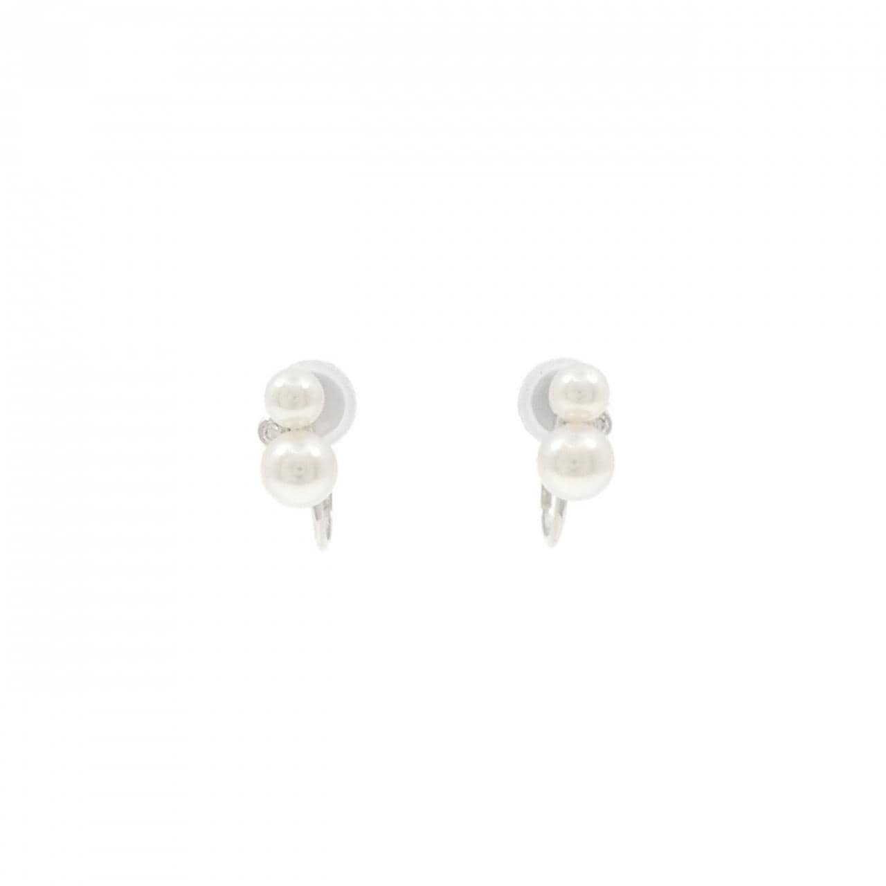 K18WG/K14WG アコヤパール イヤリング