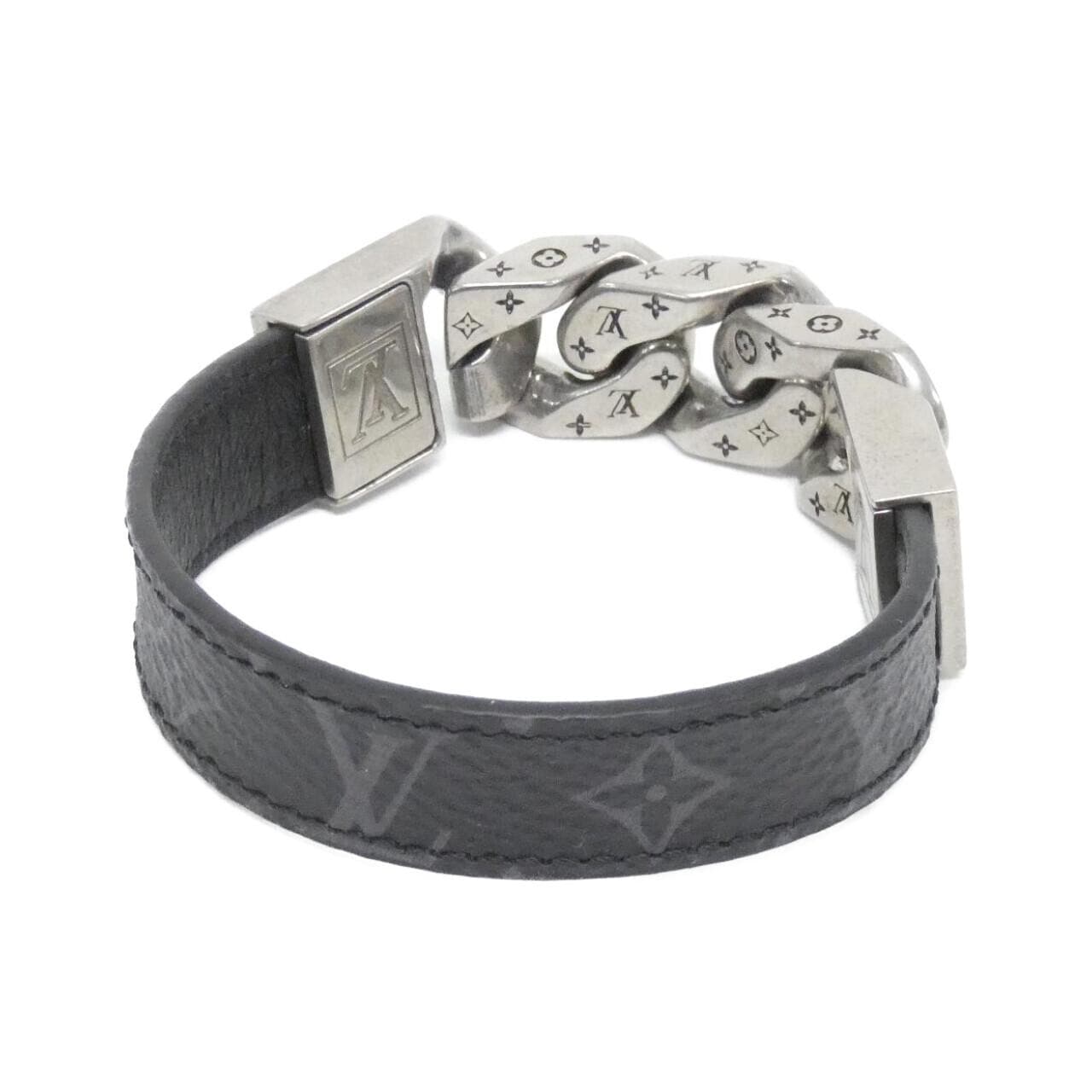 ルイヴィトン モノグラム エクリプス ブラスレ モノチェーン 19cm M6552E ブレスレット