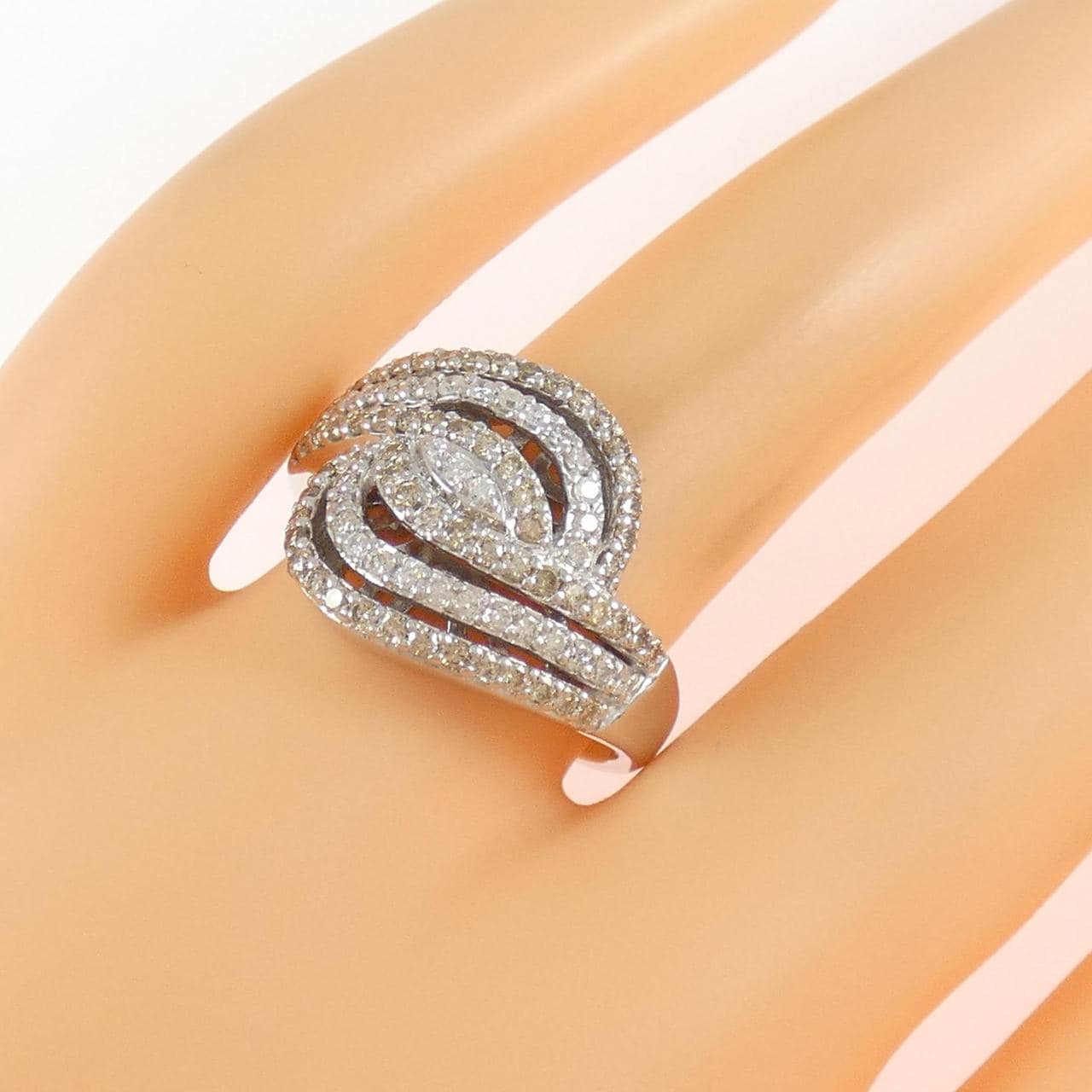 K18WG ダイヤモンド リング 0.47CT